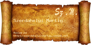 Szerdahelyi Martin névjegykártya